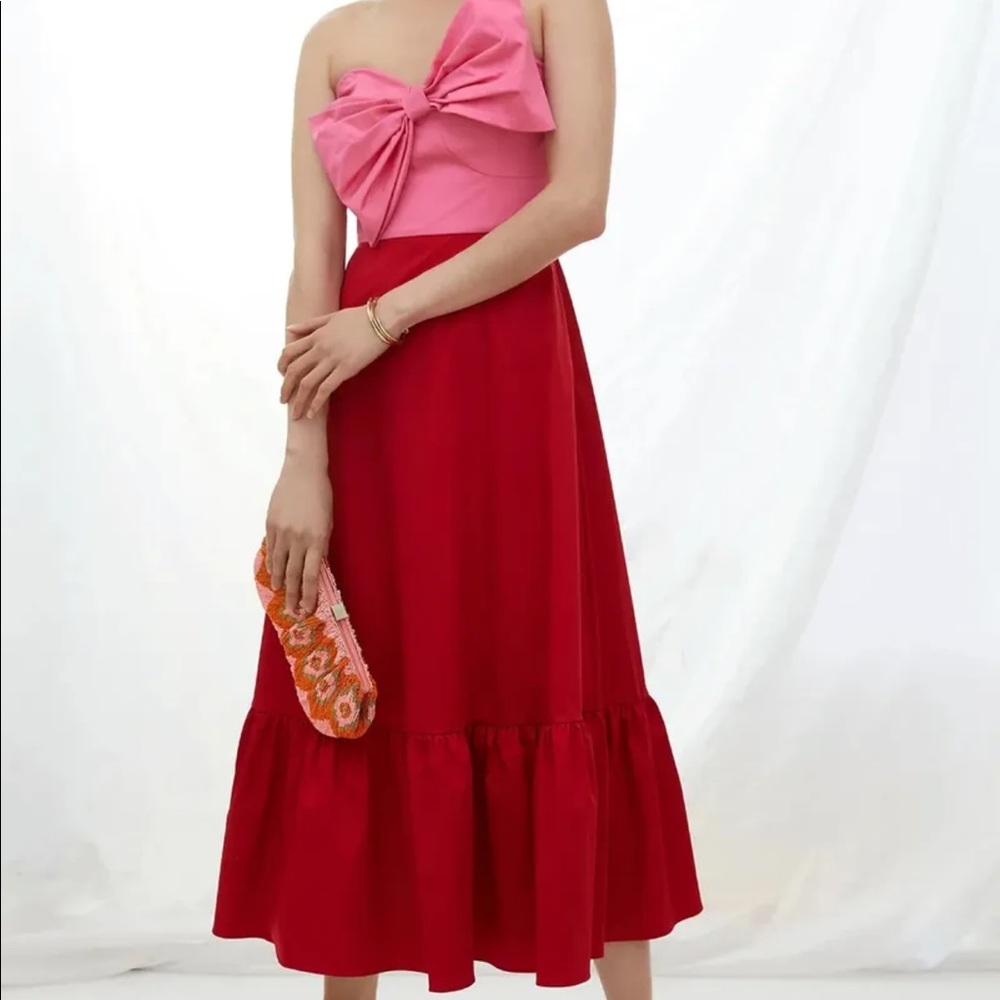 Anthropologie Hutch Bow Colorblock Dress Size 10P